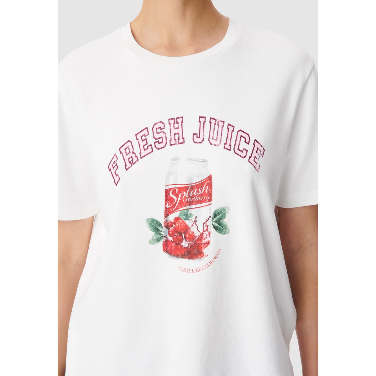 Tee-shirt à message visuel canette blanc cassé, IKKS