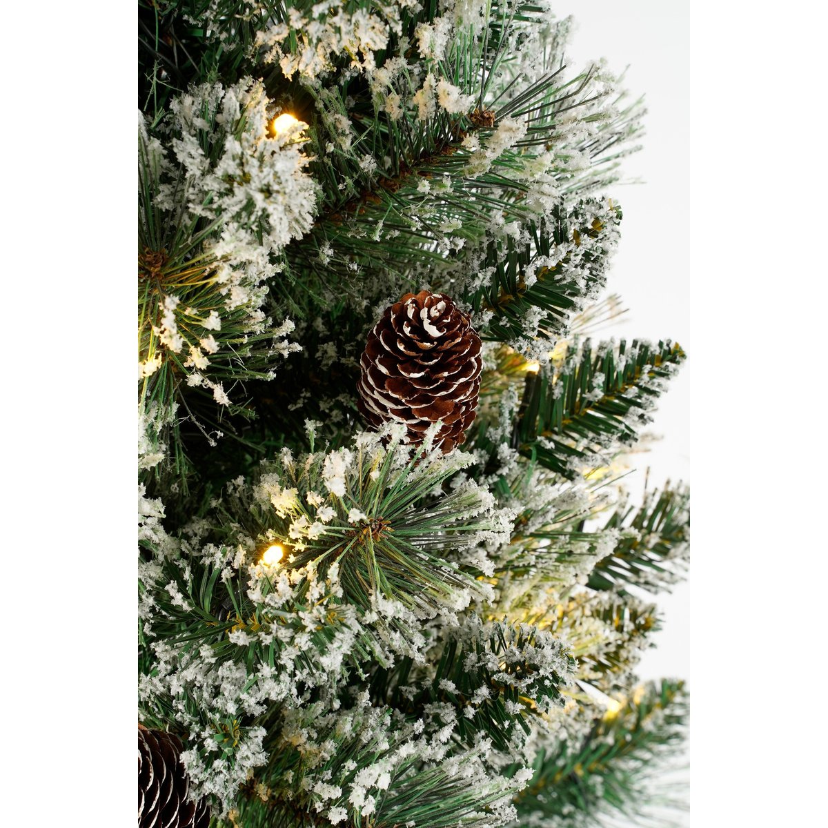 Sapin de Noël artificiel enneigé avec LED H90 cm VANDANS vert, BLACK BOX TREES