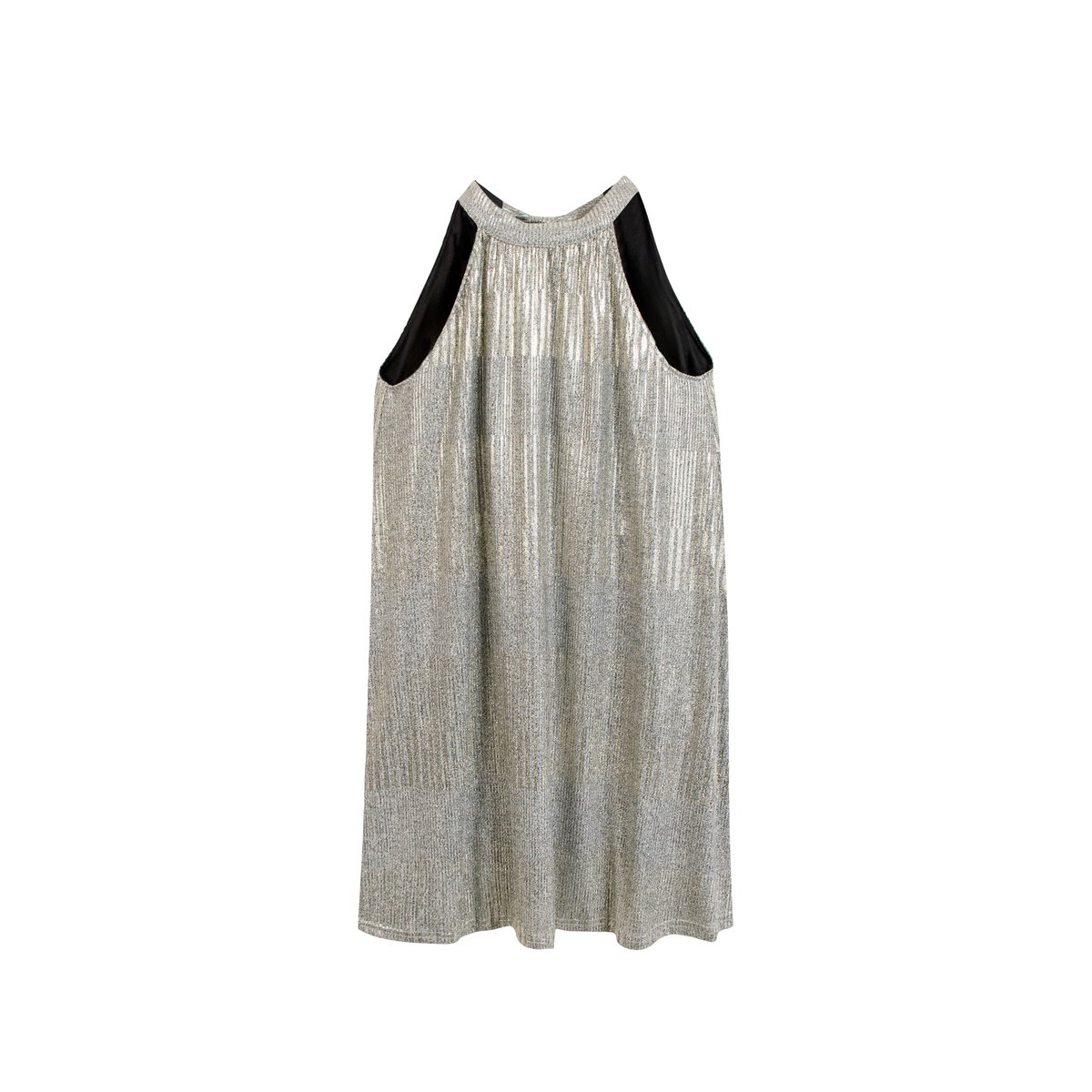 Robe habillée ample à nouer dos champagne, IKKS