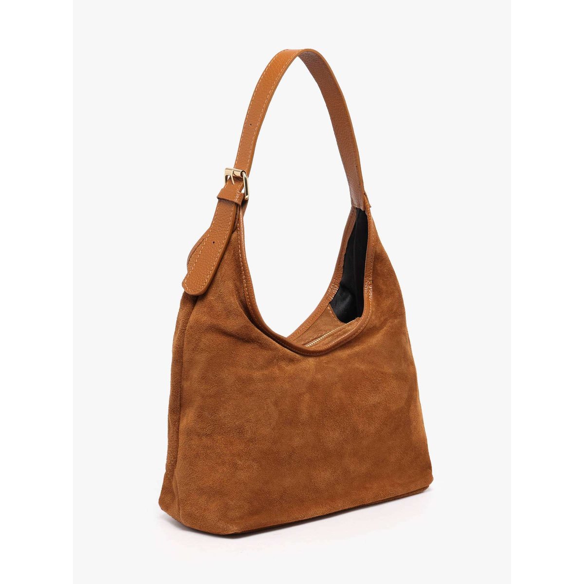 sac porté épaule Velvet caviar cuir cuoio scuro, MILANO