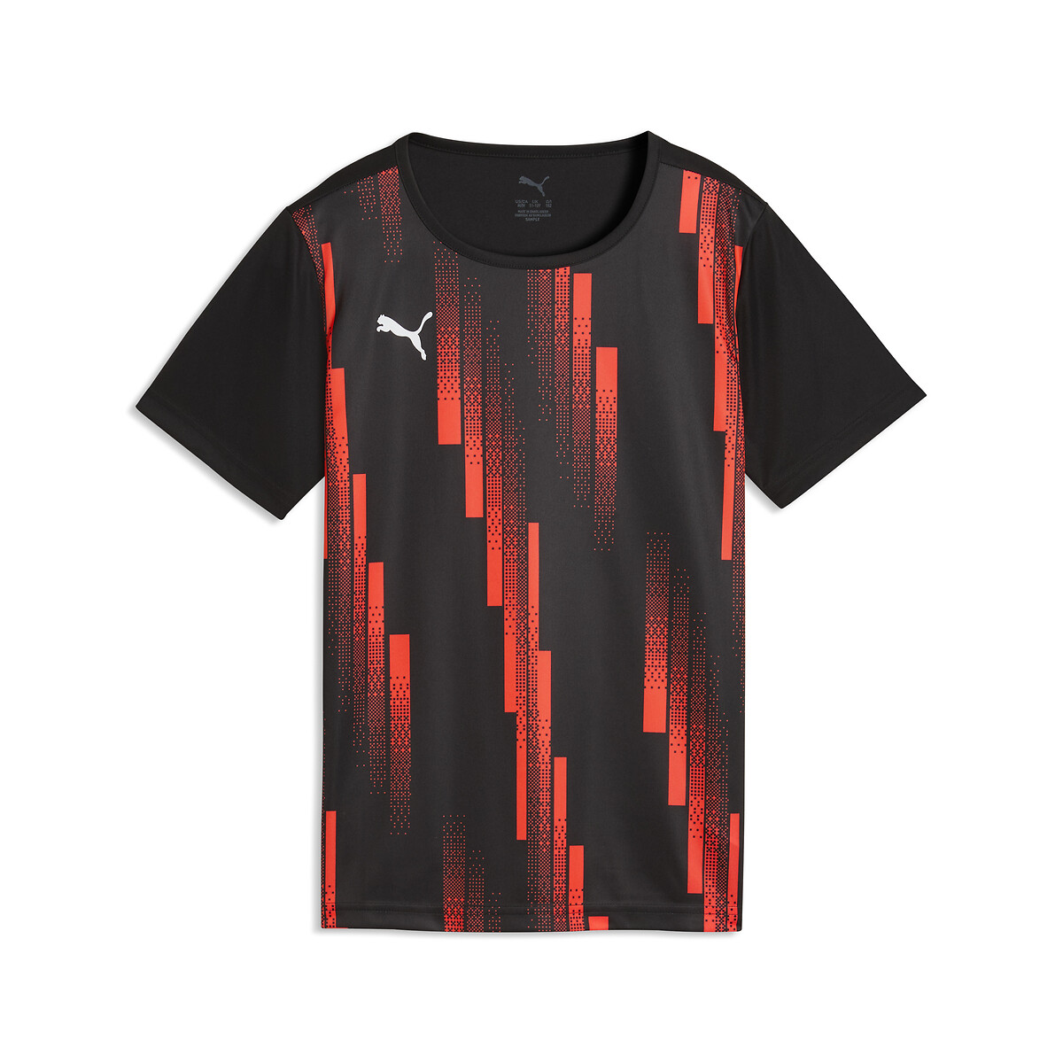 T-shirt maniche corte da football nero/rosso, PUMA