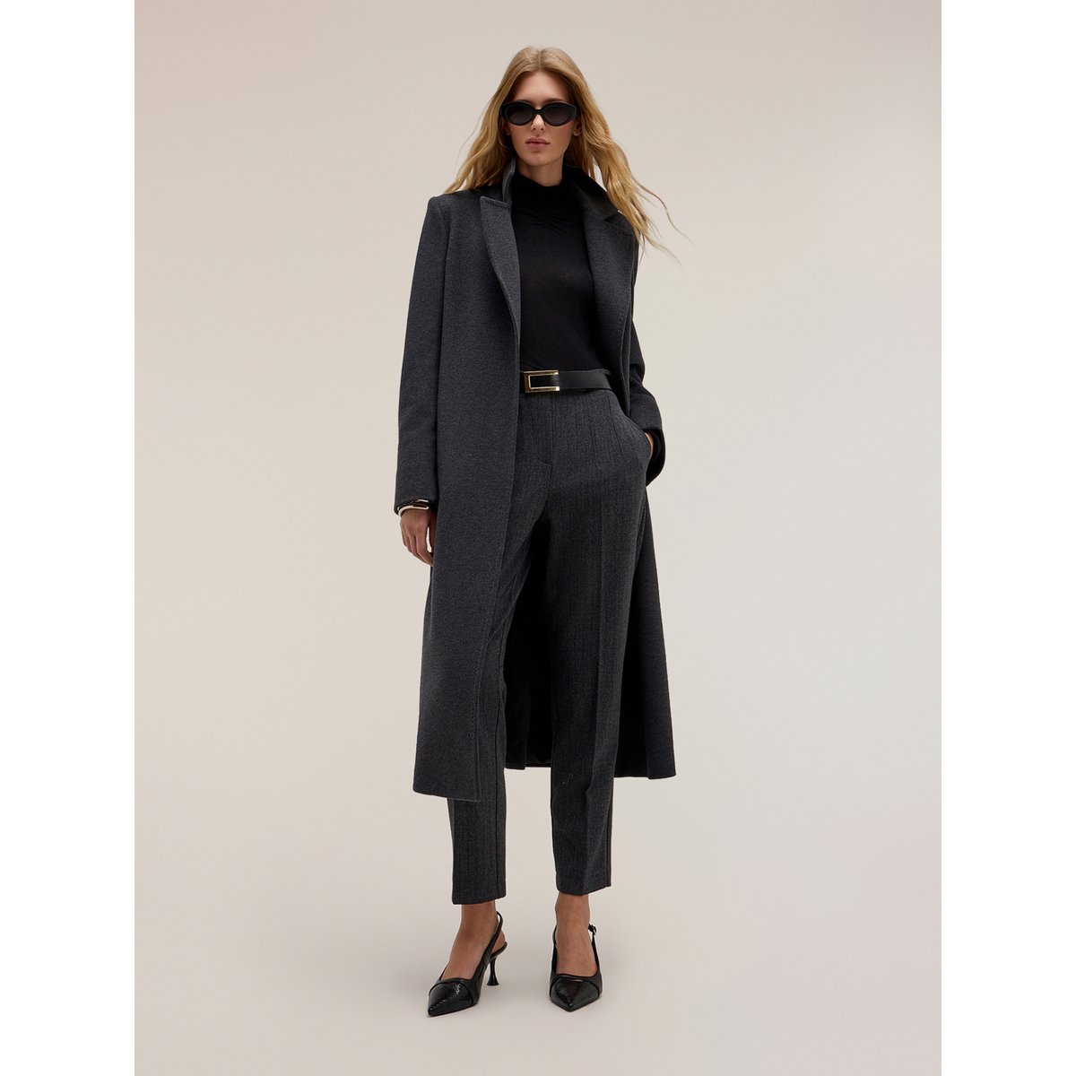Pantalon regular The Tailoring Lab gris, MOTIVI