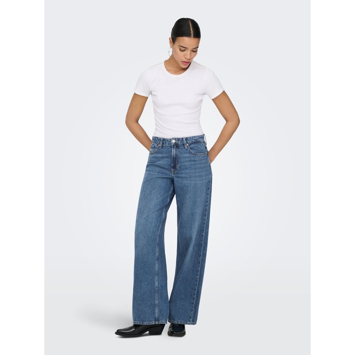 Jean À Jambe Large medium blue denim, ONLY