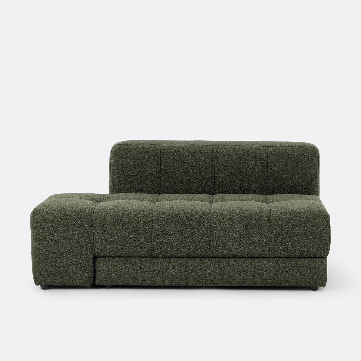 Banquette assise pivotante, gauche, modulable, en bouclette fine, FANO vert, LA REDOUTE INTERIEURS