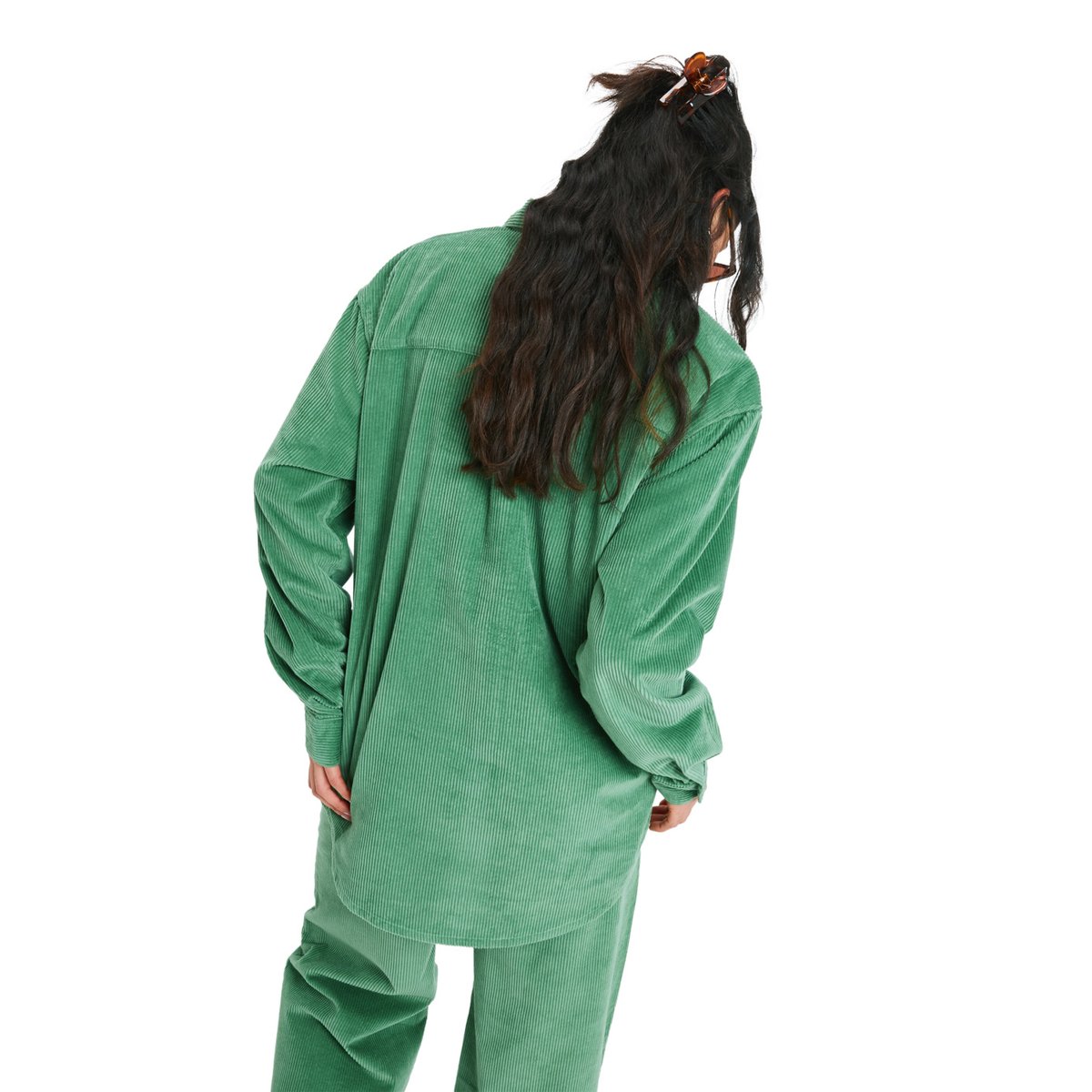 Chemise manches longues en velours côtelé LET IT GO CORD. vert deep grass green, ROXY