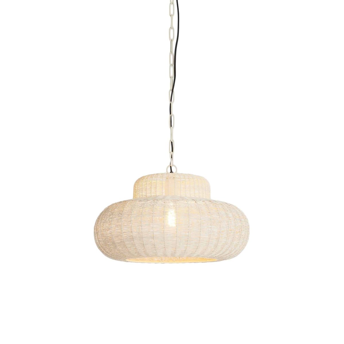 Lampe Suspendue Métal PIEDRA crème, LIGHT & LIVING 