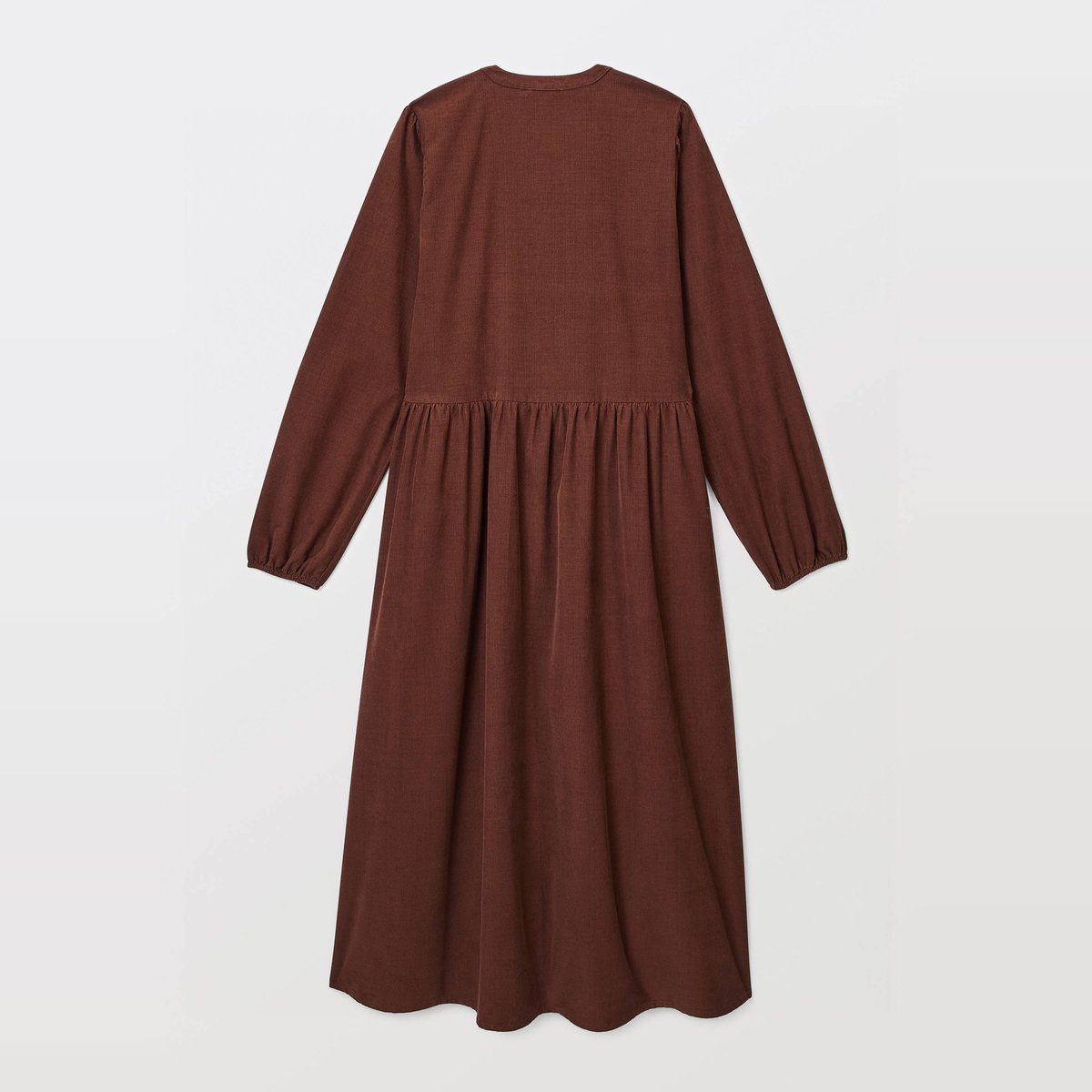 Robe longue unie en velours en coton BIO GOTS pudding, MONOPRIX