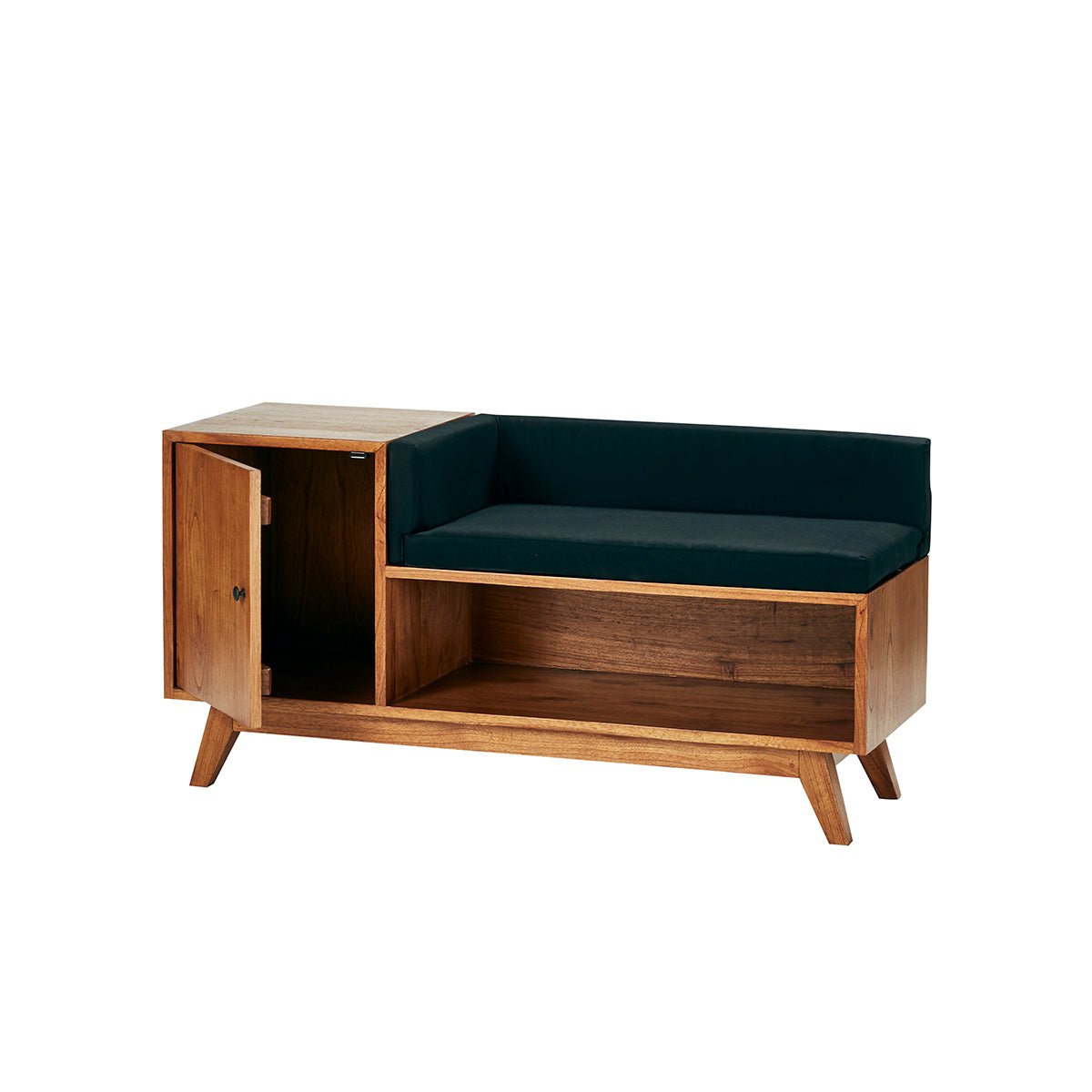 Banc en bois massif avec coussins  CELESTE naturel, BERAH GETAH