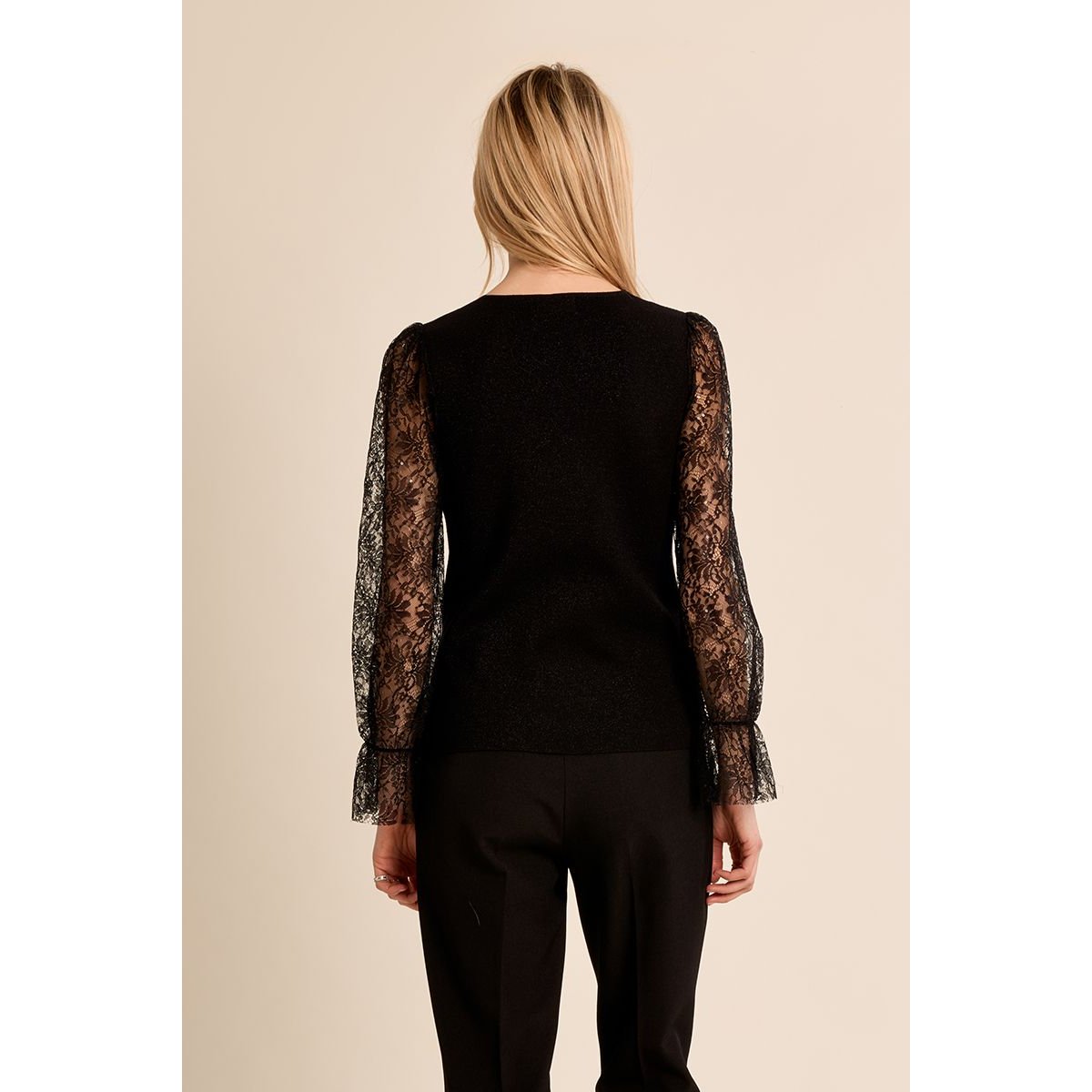 Top manches dentelées noir, MOLLY BRACKEN