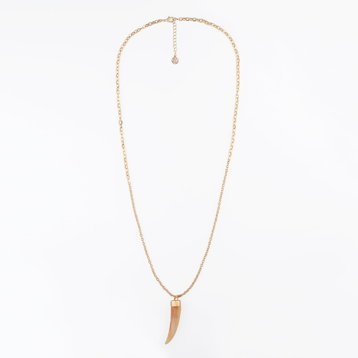 Collier long pendentif corne ivoire ivoire, BALABOOSTE
