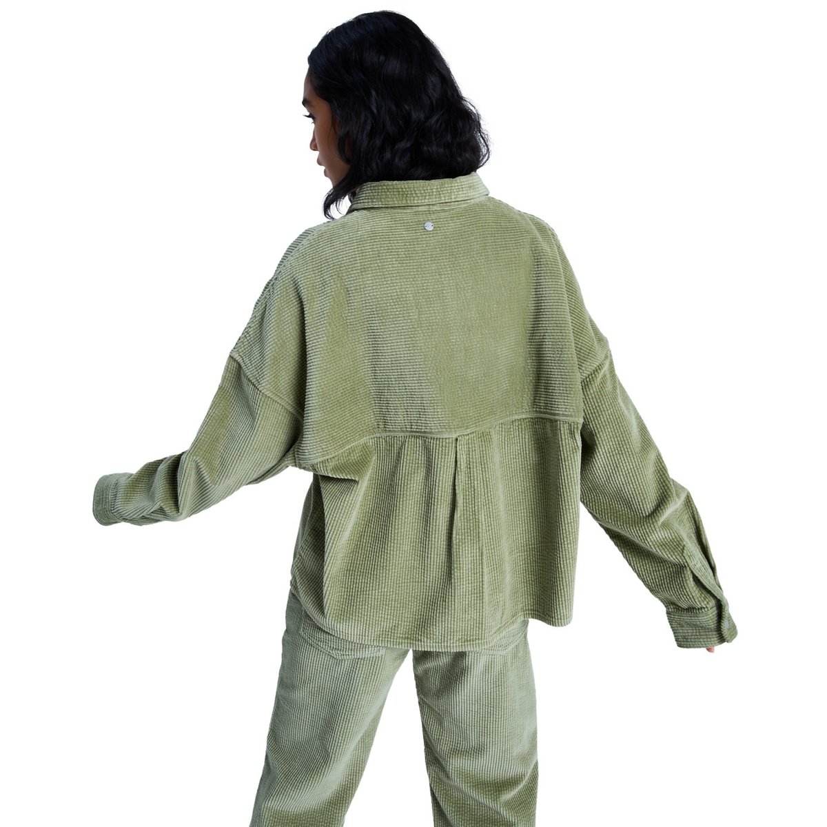 Veste zippée en velours côtelé CHILLED OUT WASHED. vert oil green, ROXY