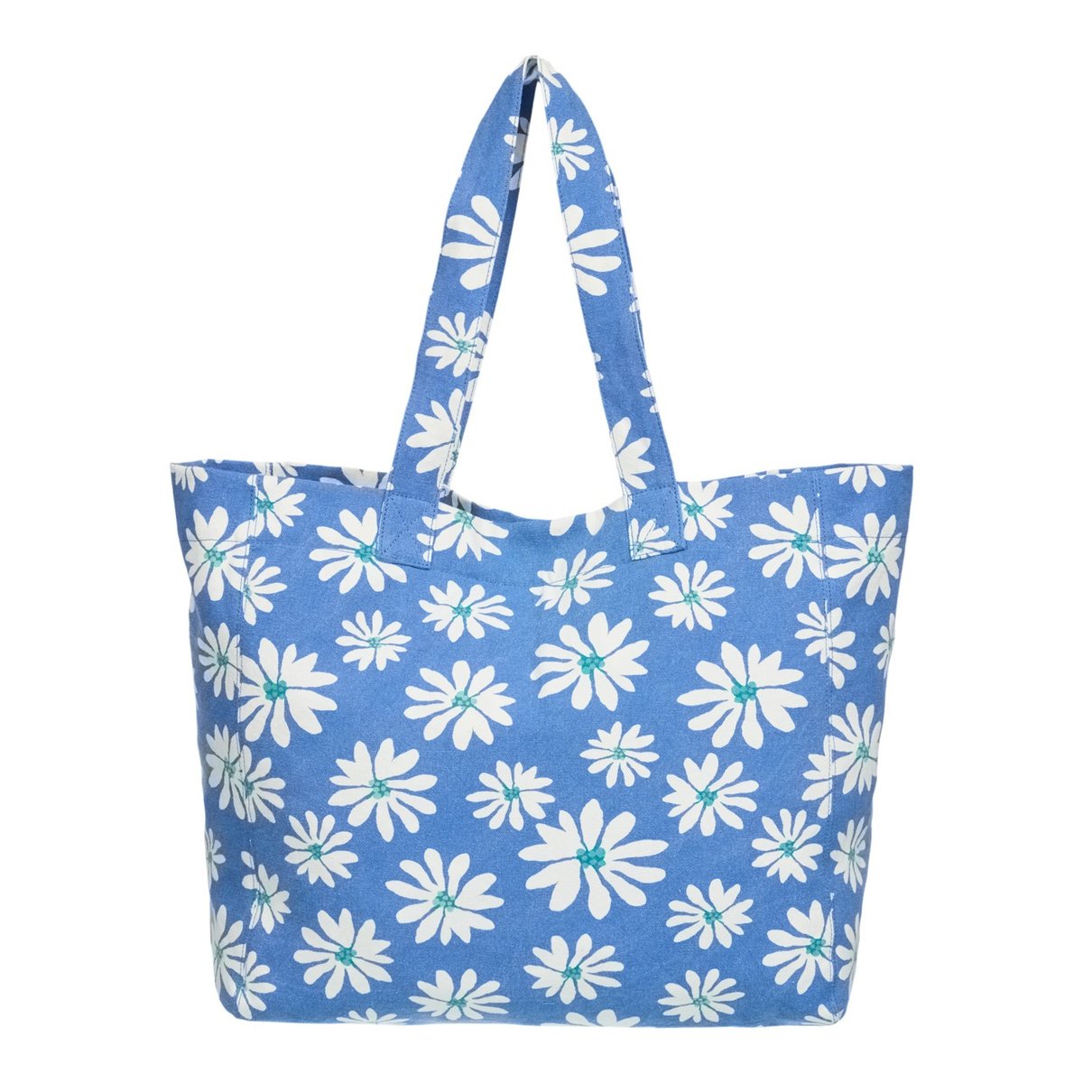 Grand sac tote ANTI BAD VIBES. bleu coconut milk flower soul, ROXY