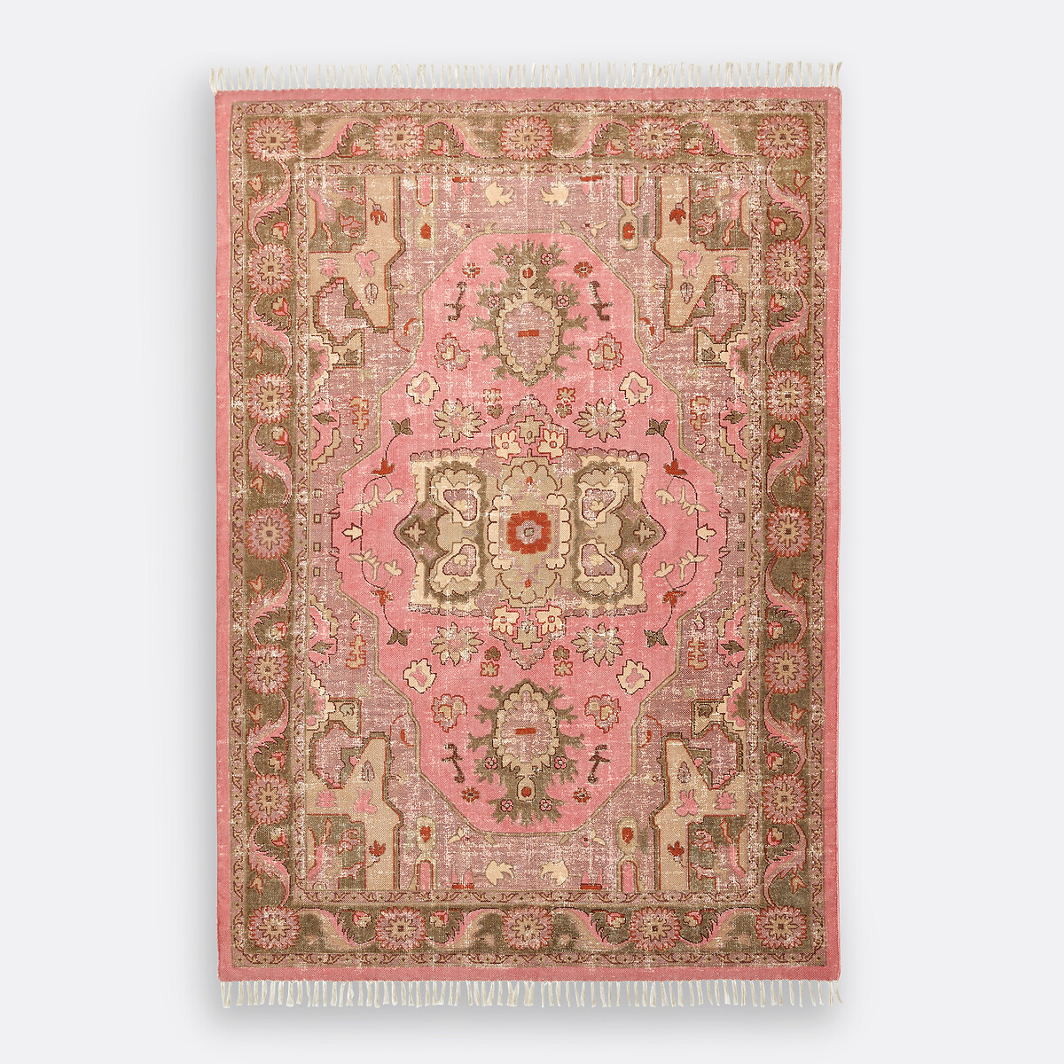 Tapis vintage en coton, finition frangée, FLORIS multicolore, LA REDOUTE INTERIEURS