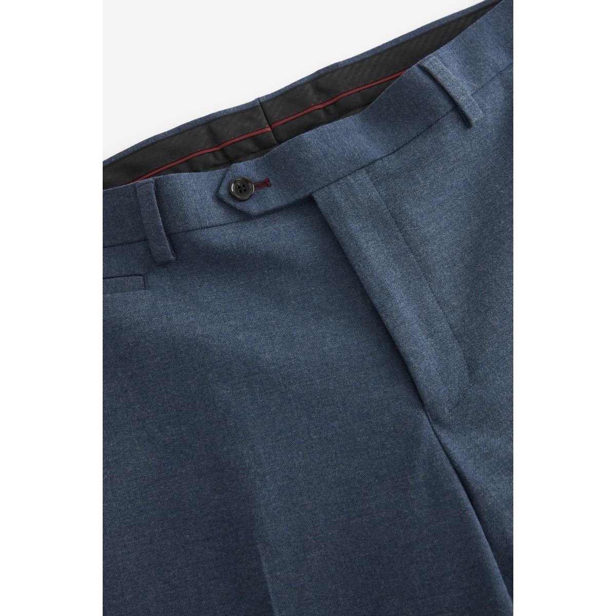 Pantalon de costume ajusté à chevrons bleu vif, NEXT
