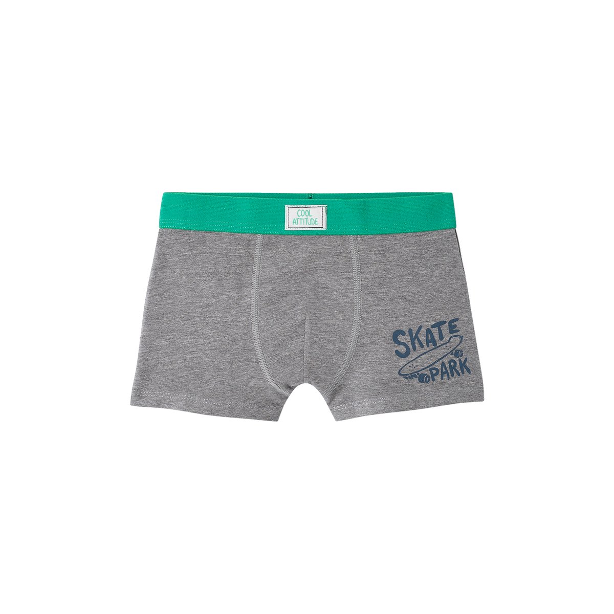 Lot de 5 boxers stretch skate vert, VERTBAUDET