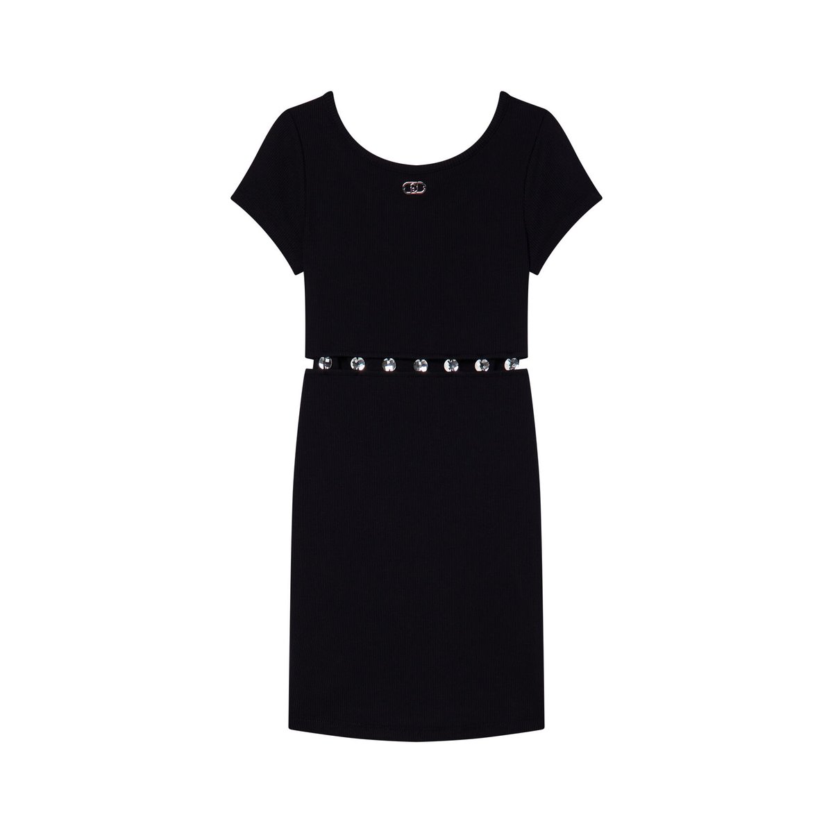 Robe avec médaillons ornés de pierres noir, LIU JO