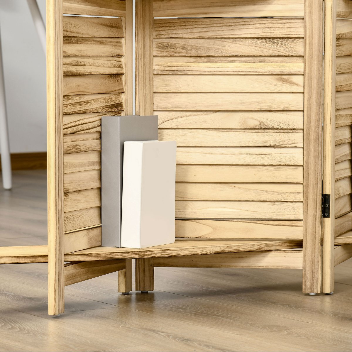 Écran de confidentialité Bois Noyer beige, HOMCOM