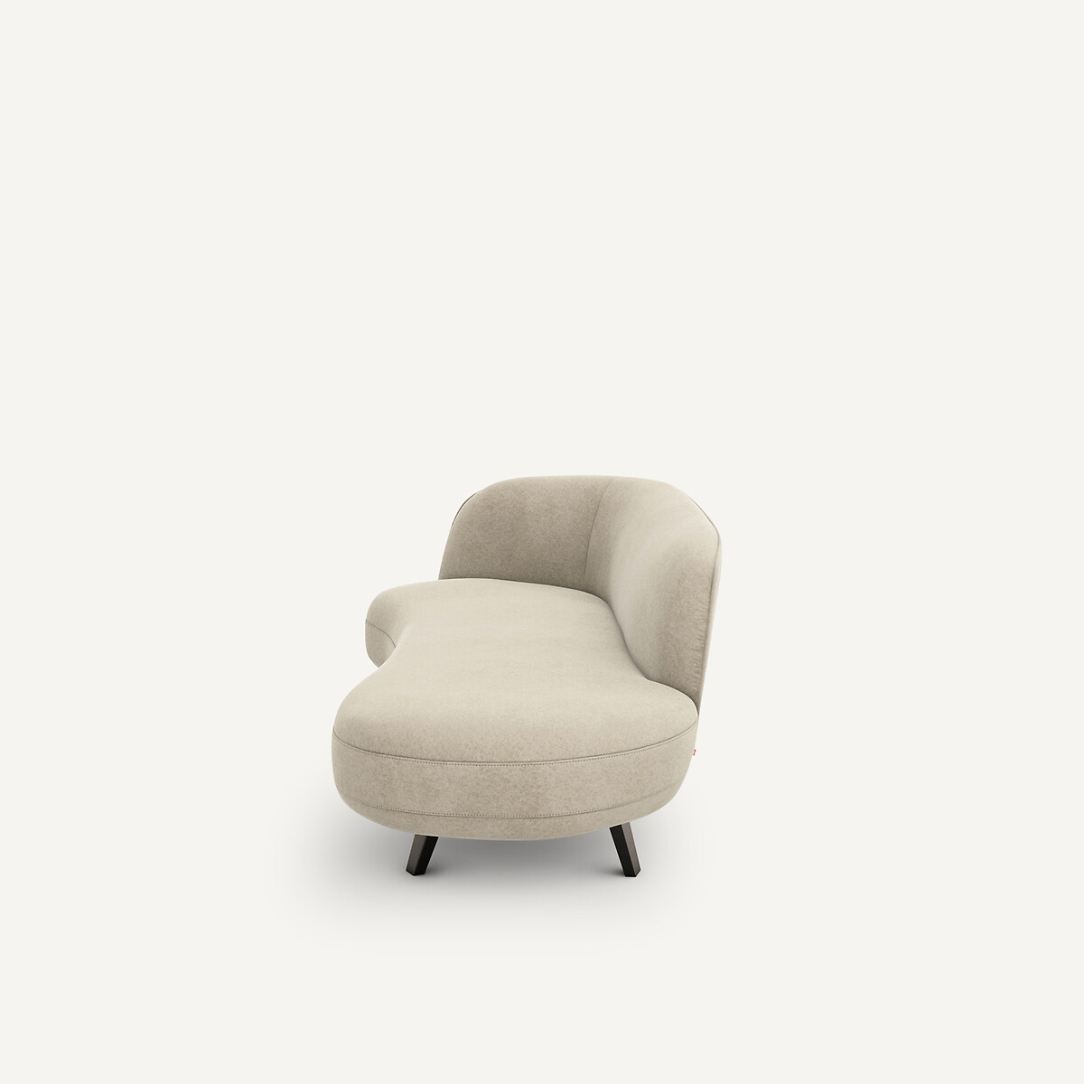 Chaise longue de terciopelo de lino, Rosebury, diseño de Emmanuel Gallina albatros, AM.PM X EMMANUEL GALLINA