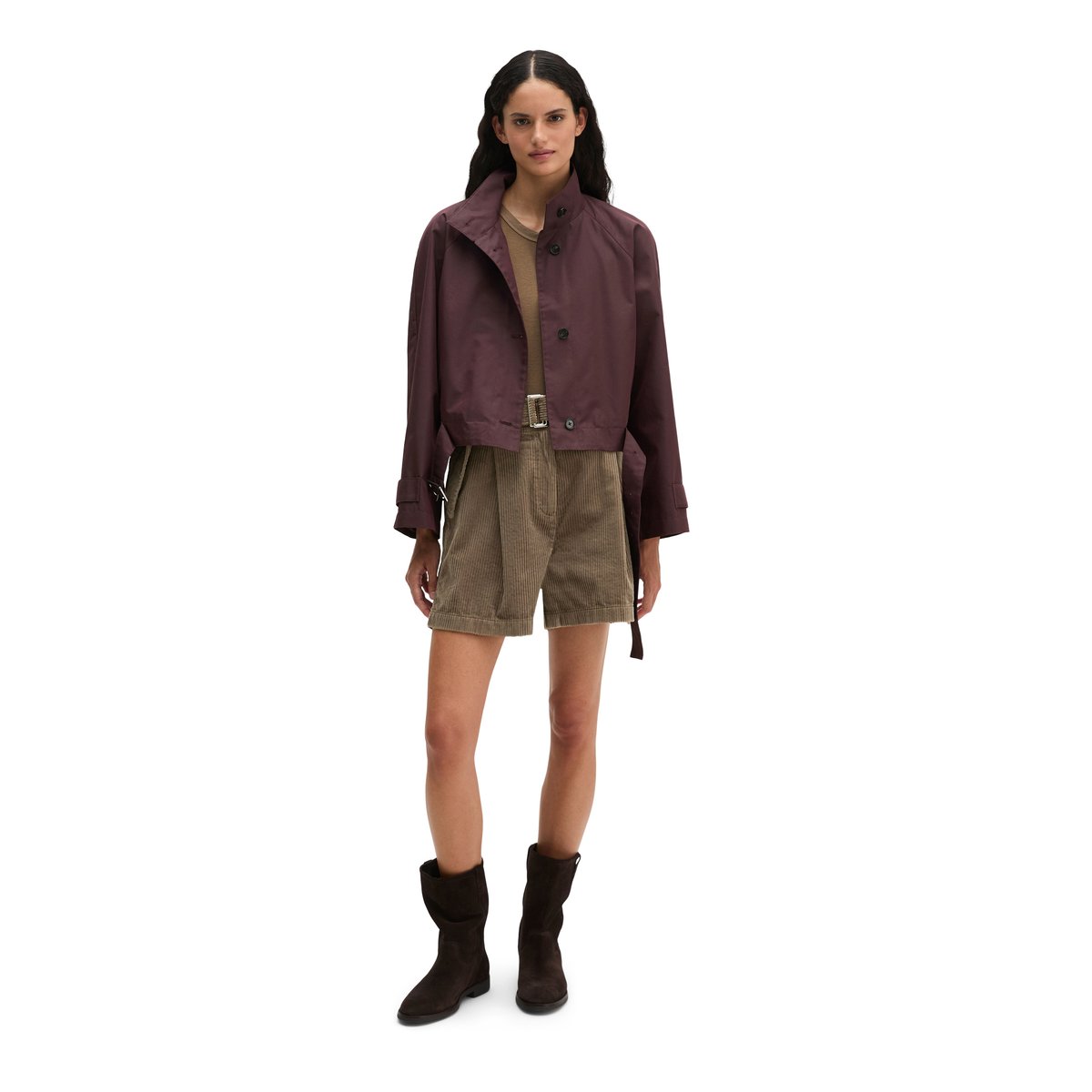 Veste outdoor regular en mélange de coton et de nylon rouge, MARC O'POLO