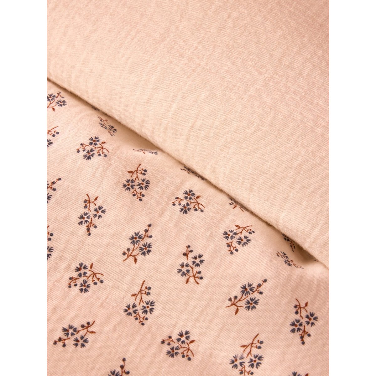 Housse de couette gaze de coton "Lorette" imprimé fleurs, CYRILLUS