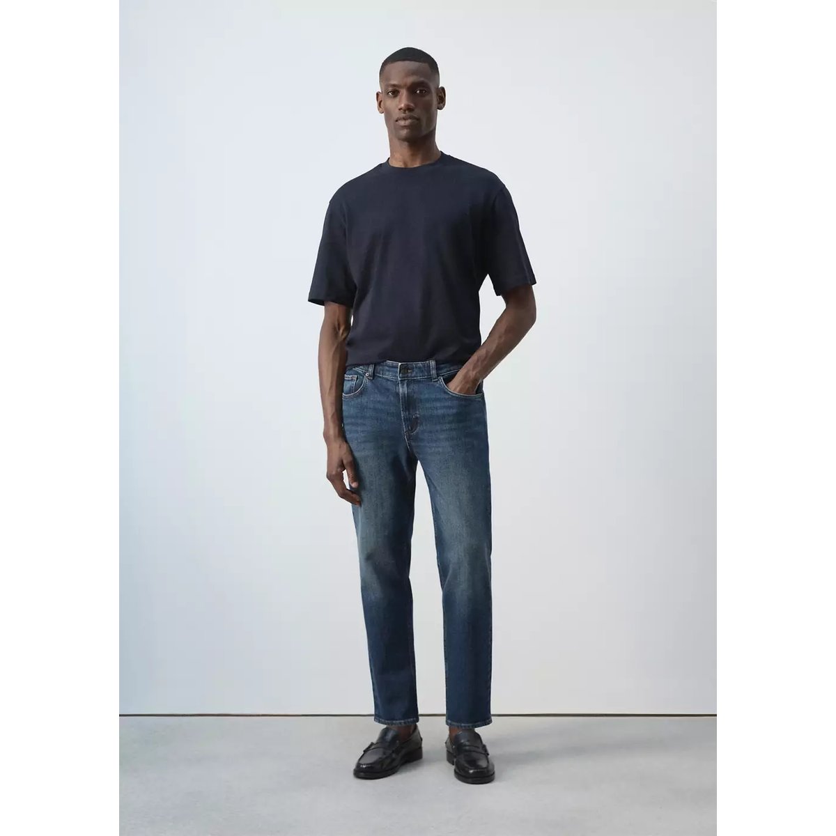 Jean Jan slim fit bleu foncé, MANGO MAN