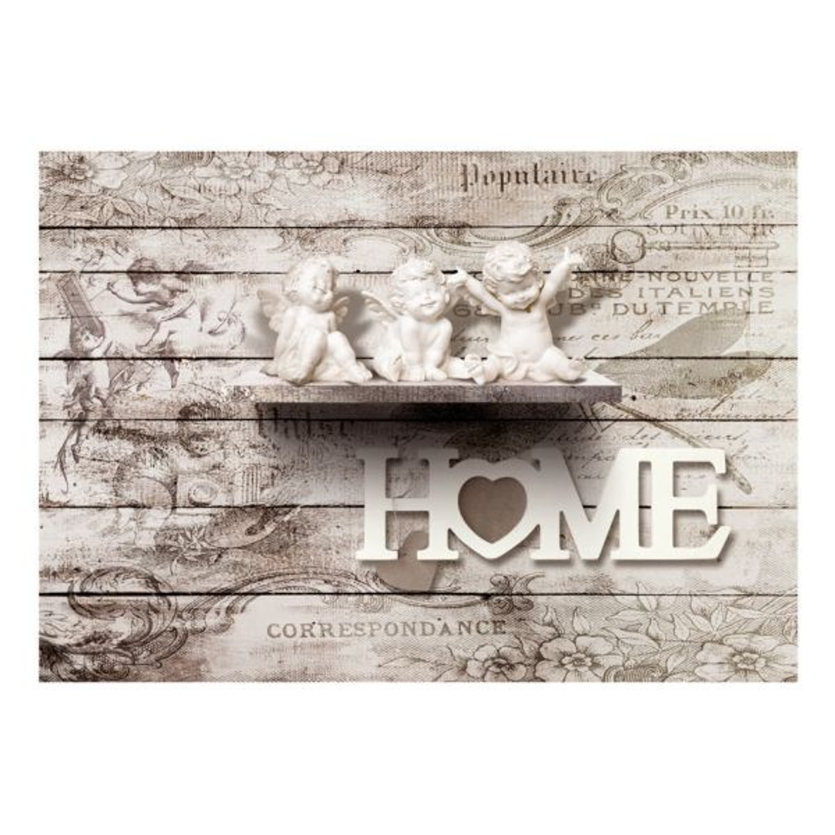 Papier peint intissé panoramique Letters from Heaven beige, EDEN