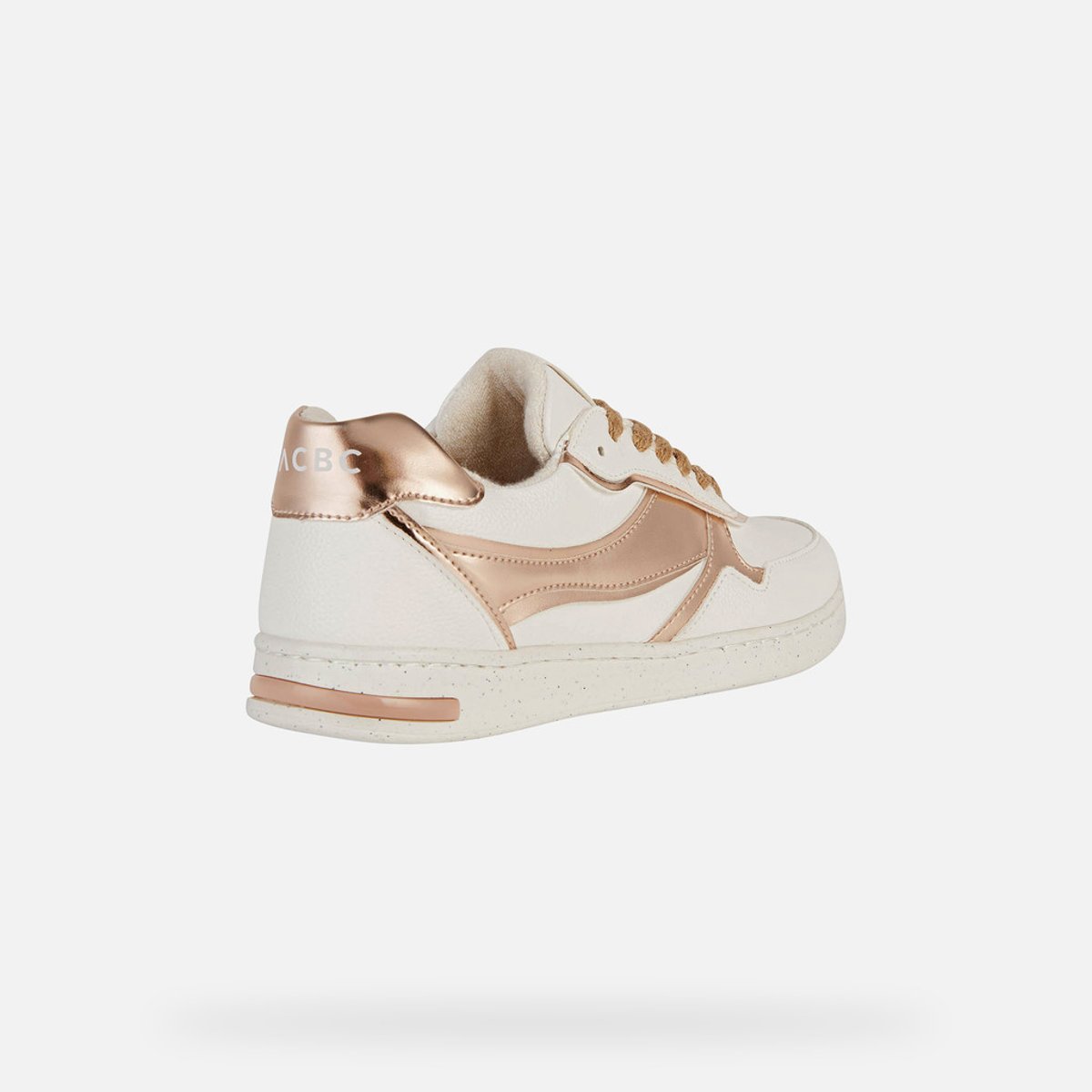 Baskets respirantes Jaysen x ACBC blanc/or rose, GEOX