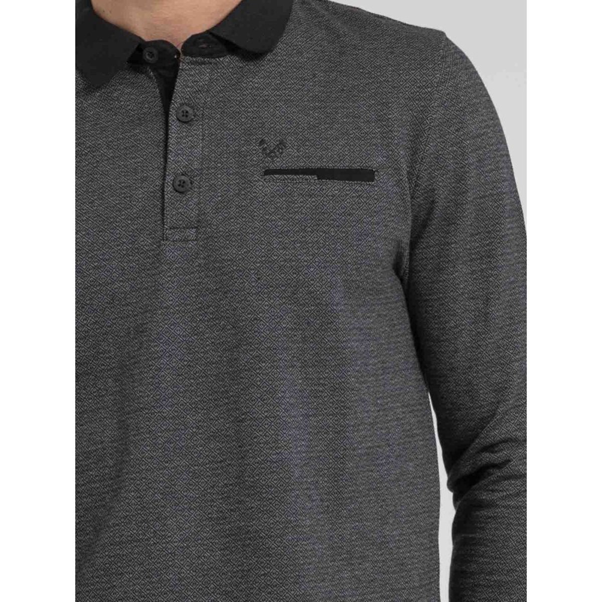 Polo Manches Longues Pur Coton Pagny noir, RITCHIE