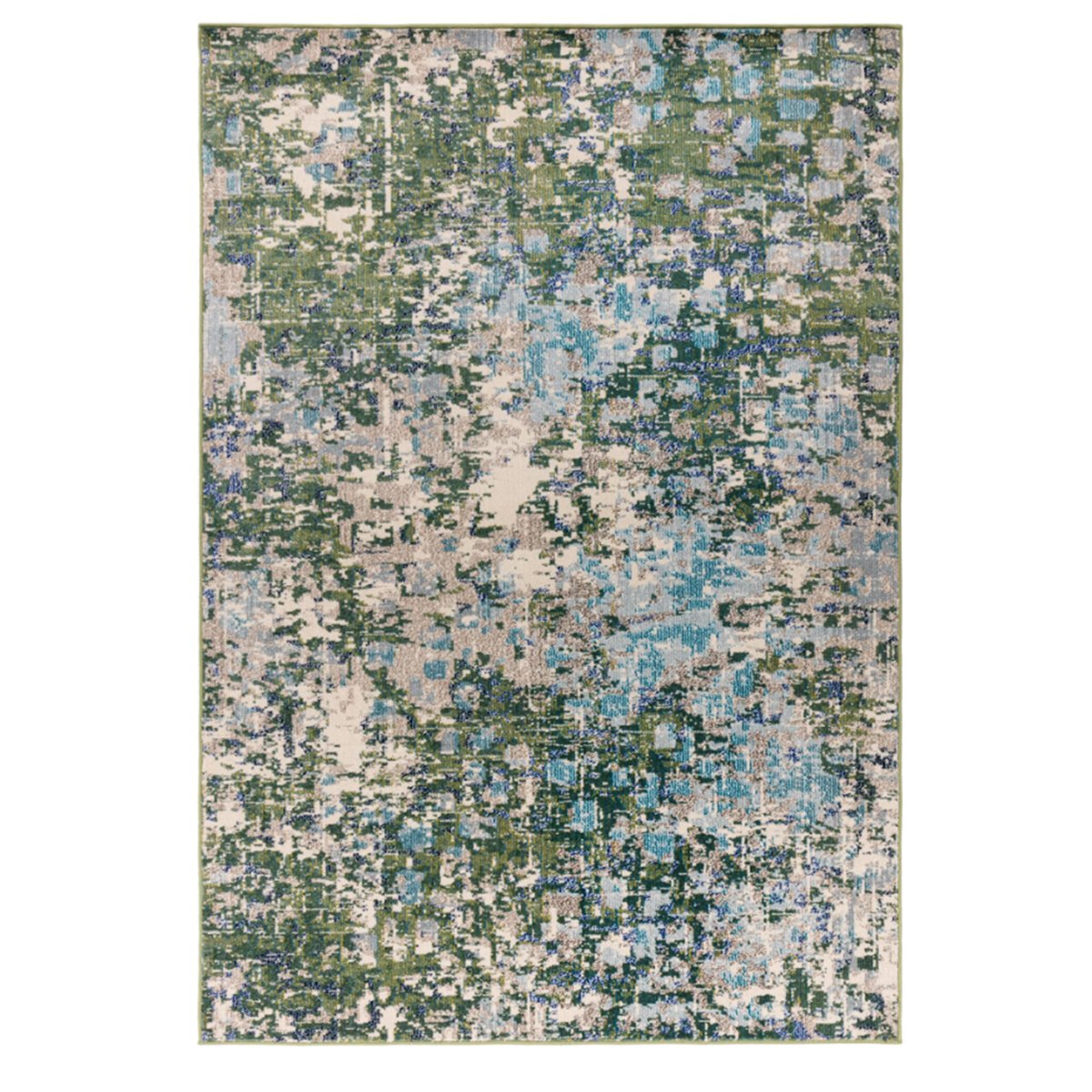 Tapis tissé plat moderne BOSCAGE vert, NOVATREND