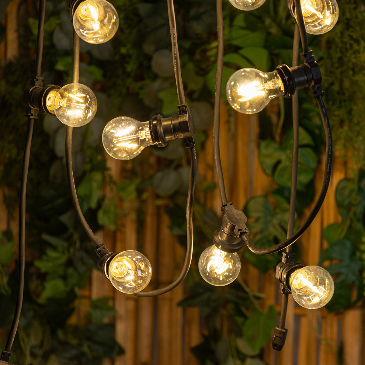 Guirlande LED d'extérieur secteur EMY noir, ATMOSPHERA