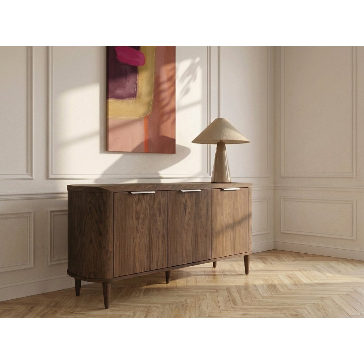 Buffet bas en 3 portes 179 cm, MAZARGUES marron foncé, BOBOCHIC