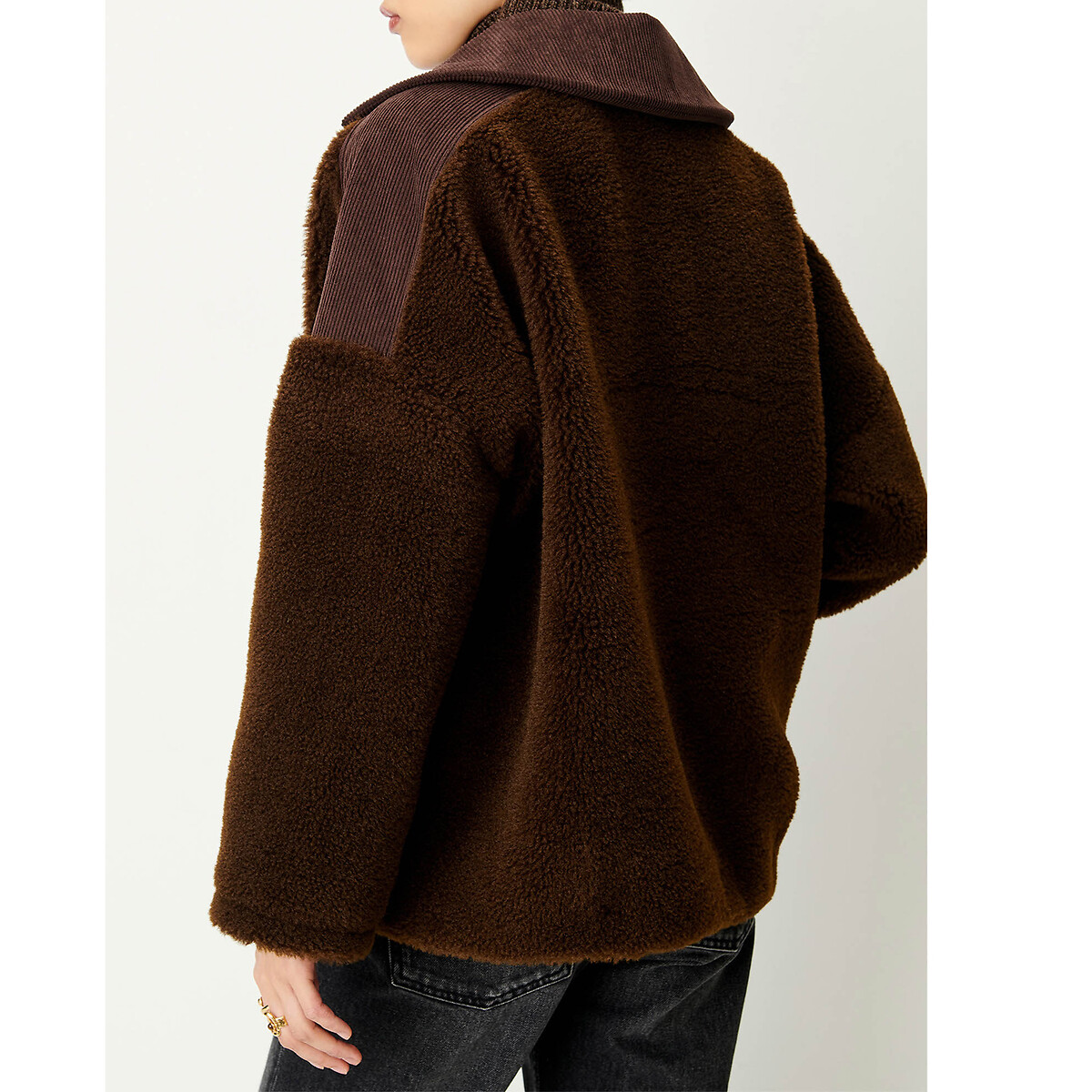 Manteau court en sherpa, ICY ROCKY marron, SESSUN