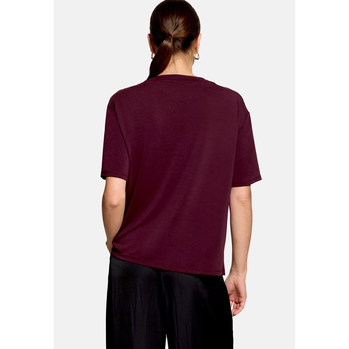 T-shirt à boucle dark aubergine, ZERO