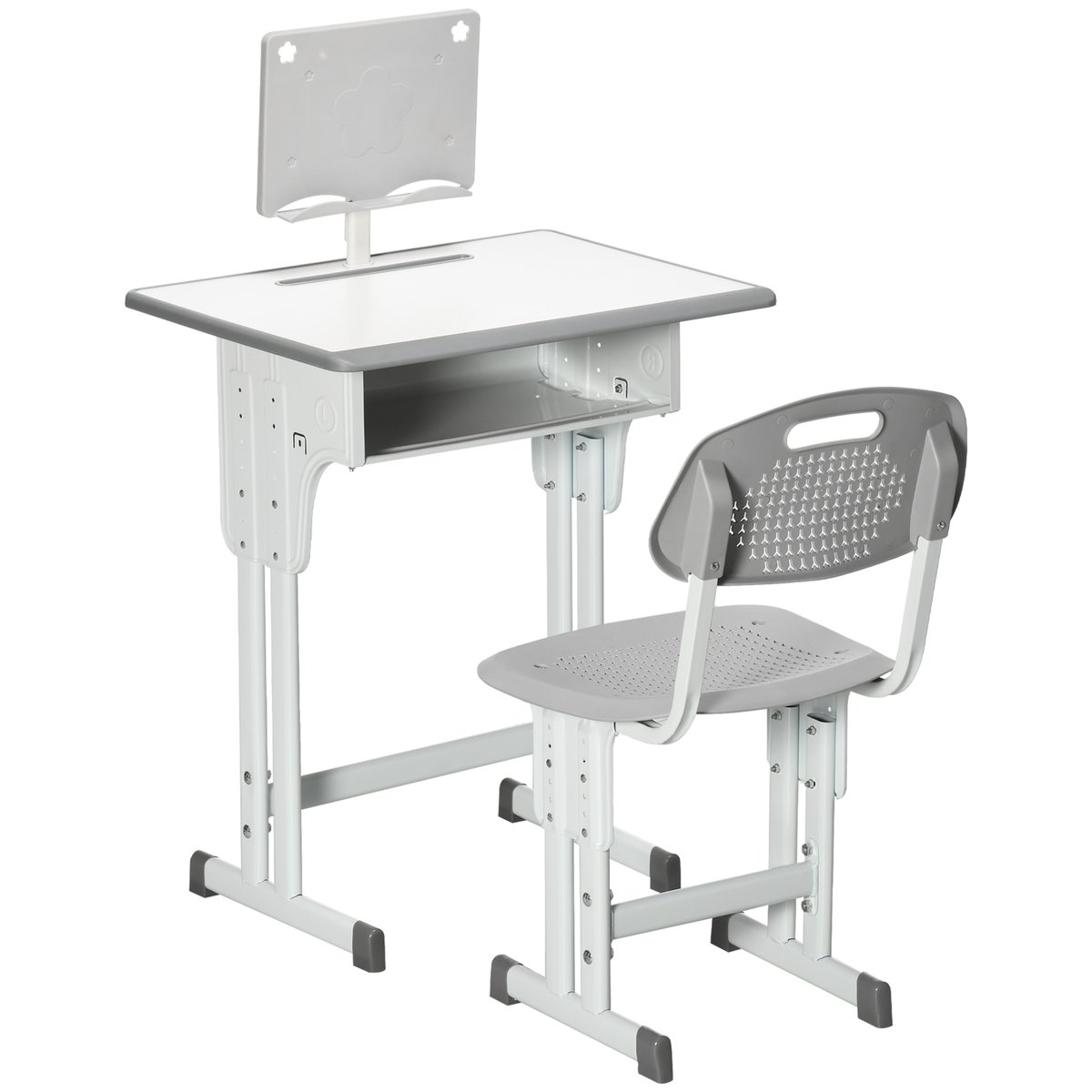 Ensemble bureau et chaise pour enfants PP gris, HOMCOM