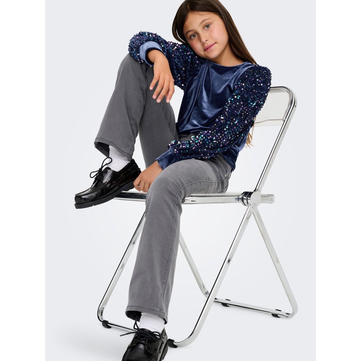Jean Flared dark grey denim, KIDS ONLY