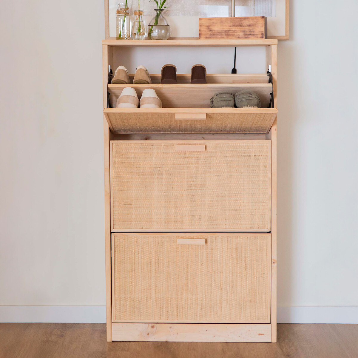 Armoire à chaussures - Natura + bois clair, EUROPE & NATURE 