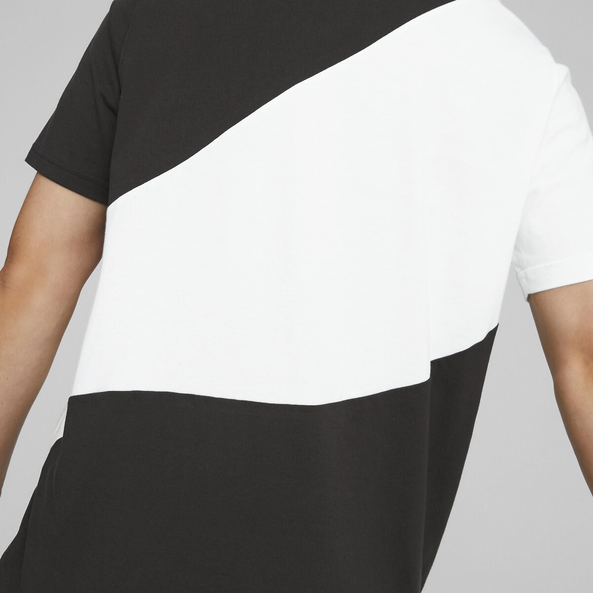 T-shirt manches courtes Power noir/blanc, PUMA