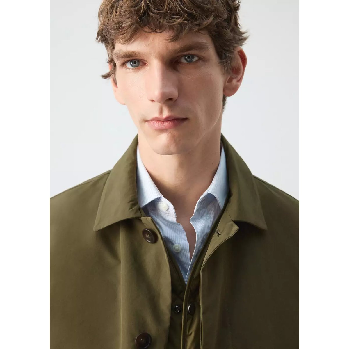 Parka déperlant gilet amovible olive, MANGO MAN