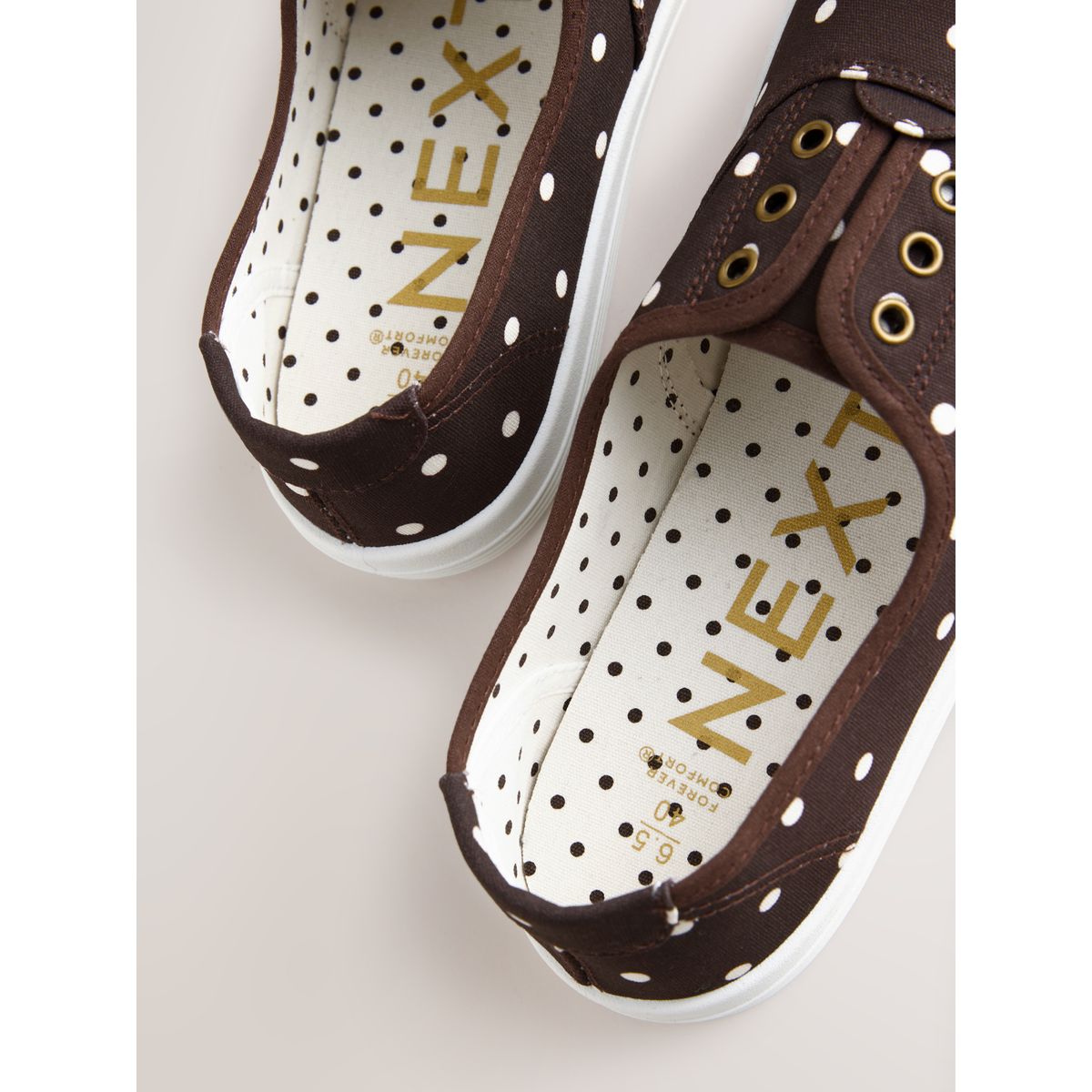 Tennis sans lacets forever comfort® marron chocolat, NEXT
