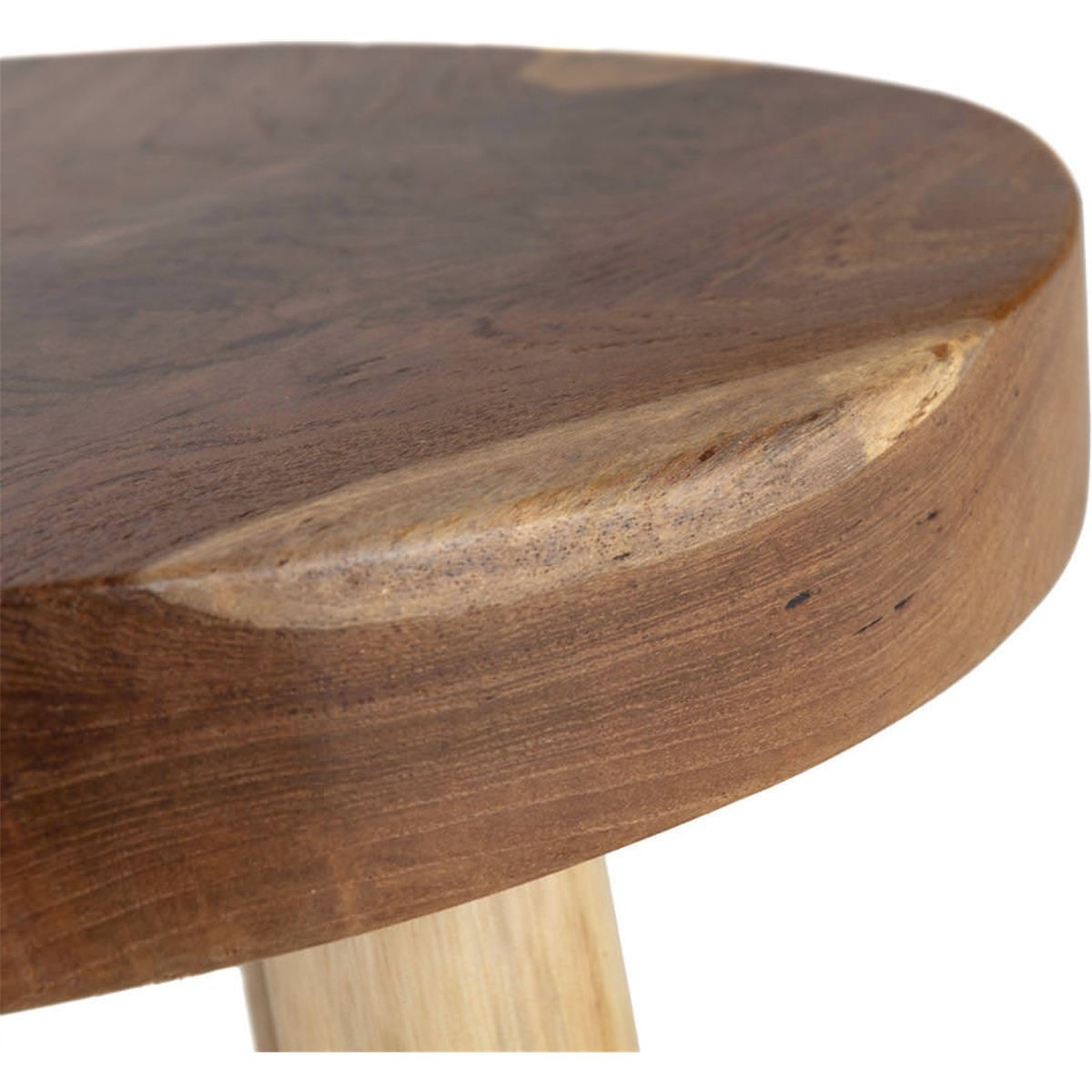 Tabouret haut en teck massif naturel, RECOLLECTION