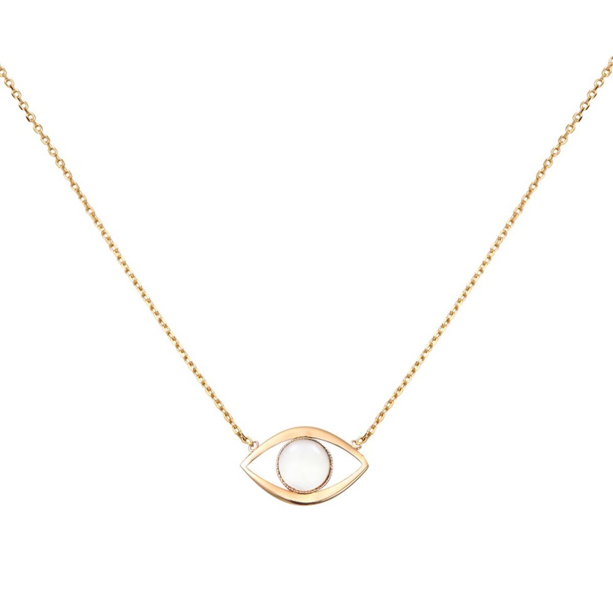 Collier pm eros nacre blanche blanc, CAROLINE NAJMAN