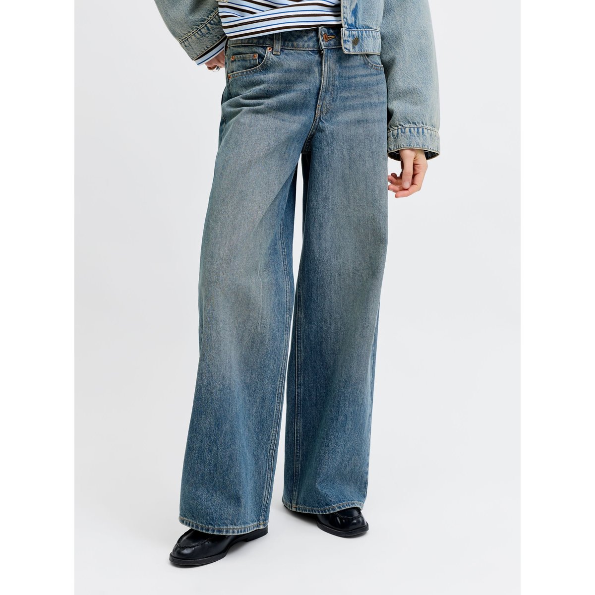 Jean À Coupe Large medium blue denim, JJXX