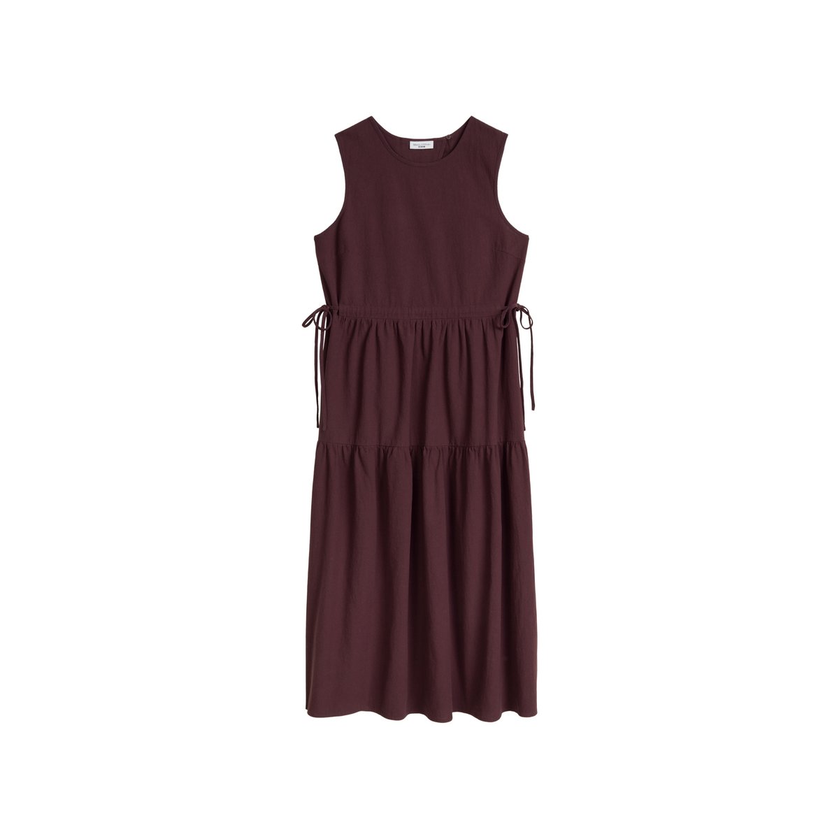 Robe à étages crinkle regular en coton bio léger dunkelrot, MARC O’POLO DENIM