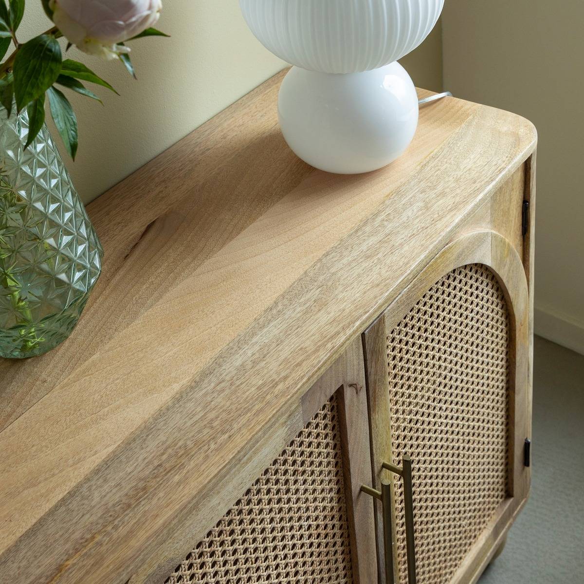 Buffet en bois de manguier THORA bois clair, MADE IN MEUBLES
