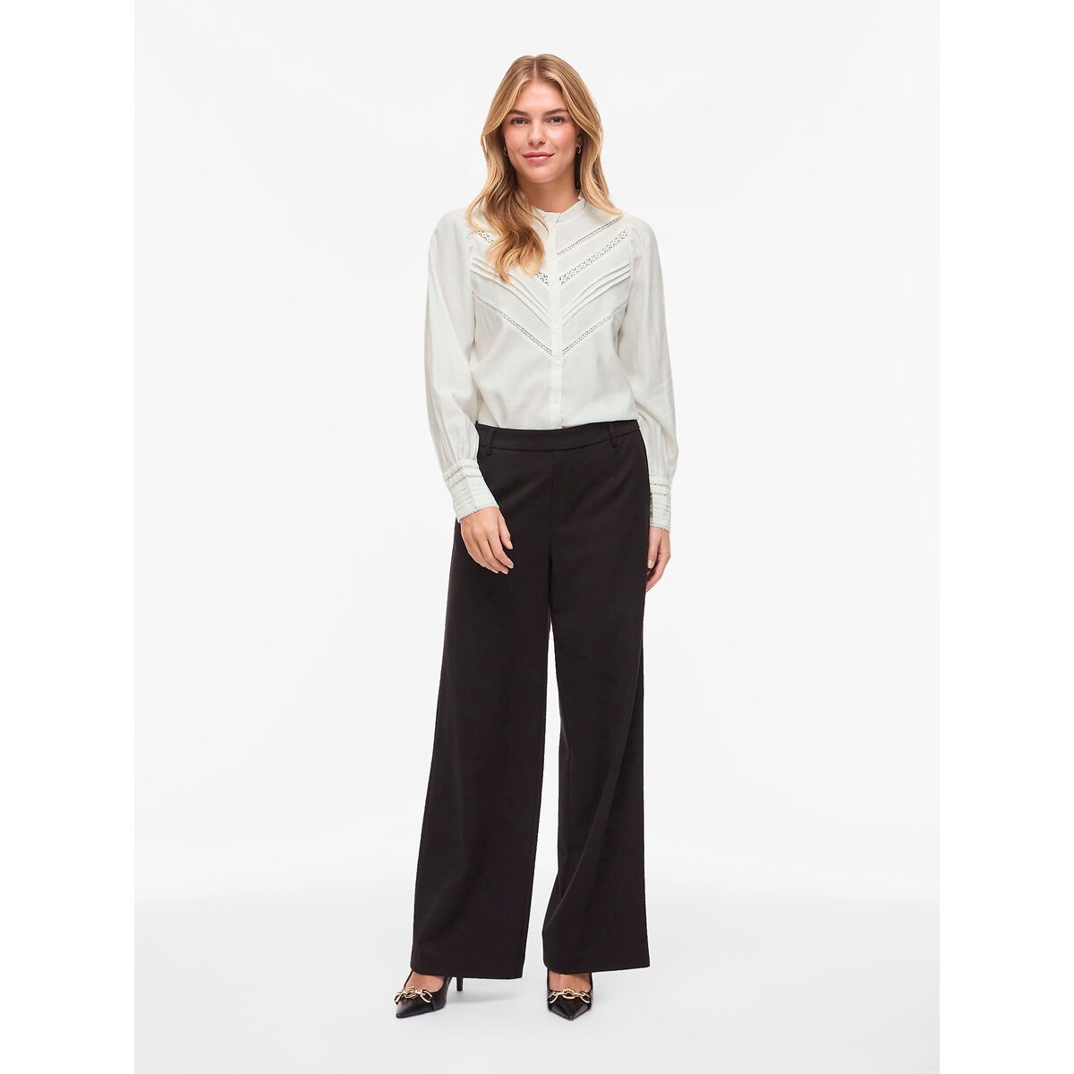Camicia collo alto bianco, VILA
