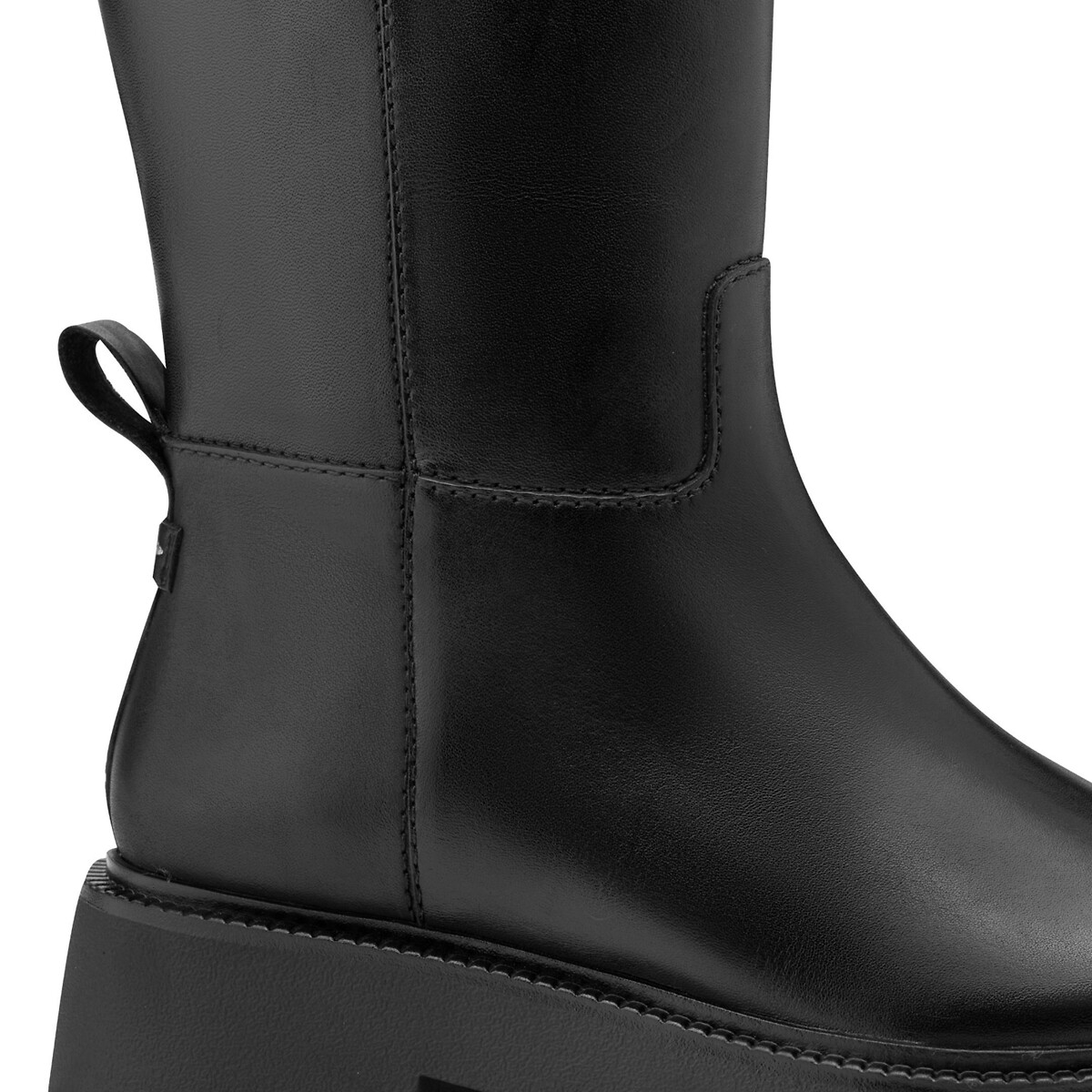Flat Leather Calf Boots black, TAMARIS