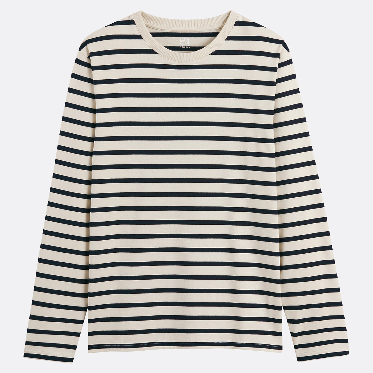 T-shirt col rond manches longues rayé marinière, LA REDOUTE COLLECTIONS
