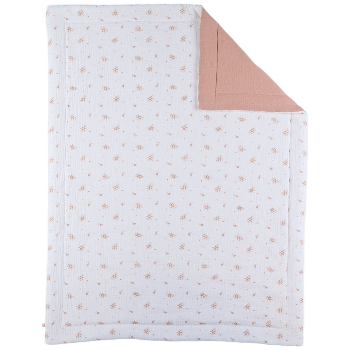 Couverture ecru, rose, NOUKIE'S