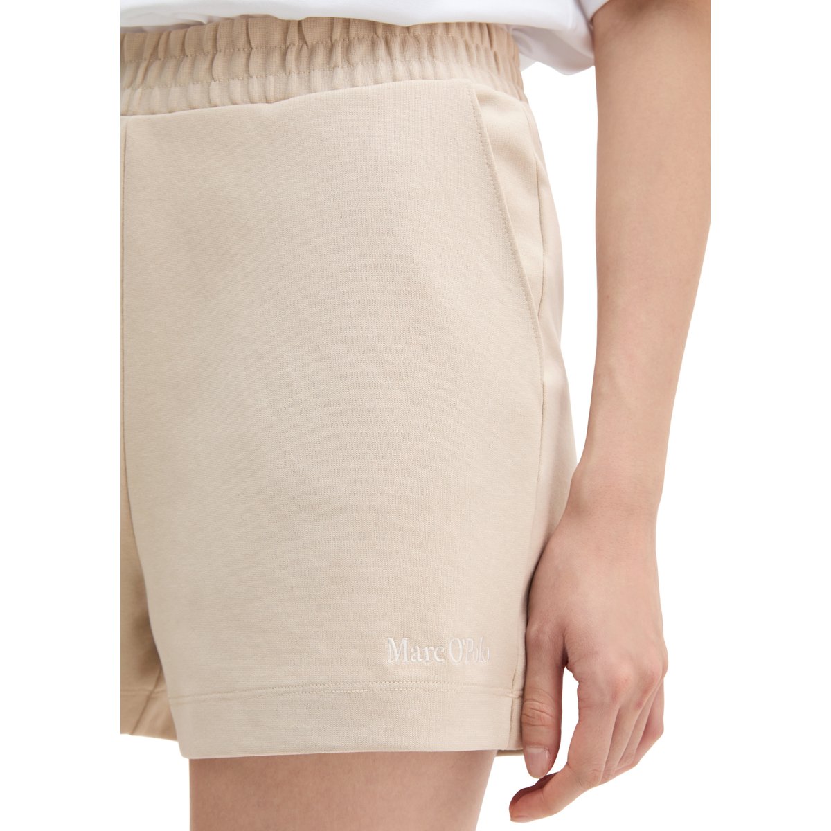 MOP Club '67 Sweat Short en mélange de coton organique gris, MARC O'POLO