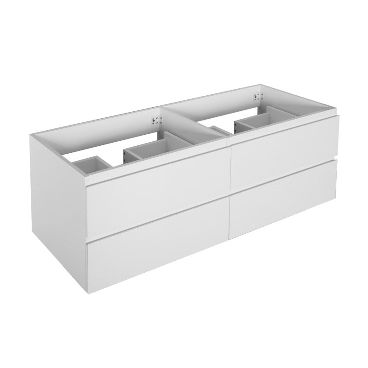 Meuble sous vasque suspendu 4 tiroirs 120cm SORRENTO blanc brillant, MOB IN